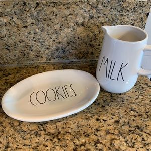 Rae Dunn Cookies and Milk Set